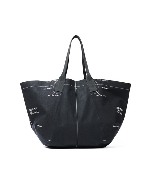 uniform experiment（ユニフォームエクスペリメント）の「MAP-OUT TOTE BAG（トートバッグ・メンズ・アイボリー/ブラック・FREE）」の4枚目の写真