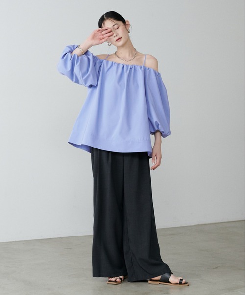 LARUTA(ラルータ)の「【LARUTA】ボリュームバルーン袖ブラウス(シャツ/ブラウス・レディース・ブラック/ピンク/サックスブルー/アイボリー・FREE)」の22枚目の写真