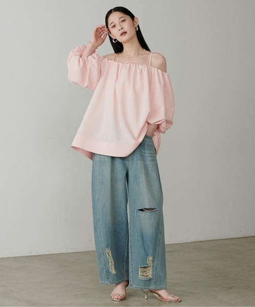 LARUTA(ラルータ)の「【LARUTA】ボリュームバルーン袖ブラウス(シャツ/ブラウス・レディース・ブラック/ピンク/サックスブルー/アイボリー・FREE)」の17枚目の写真