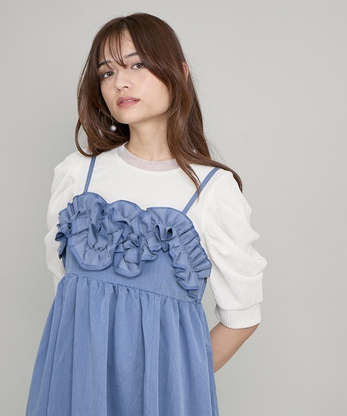 QUEENS COURT（クイーンズコート）の「サーマルカットタックスリーブトップス≪手洗い可能≫（Tシャツ/カットソー・レディース・ブラック/オフホワイト・M）」の7枚目の写真