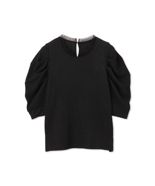 QUEENS COURT（クイーンズコート）の「サーマルカットタックスリーブトップス≪手洗い可能≫（Tシャツ/カットソー・レディース・ブラック/オフホワイト・M）」の17枚目の写真