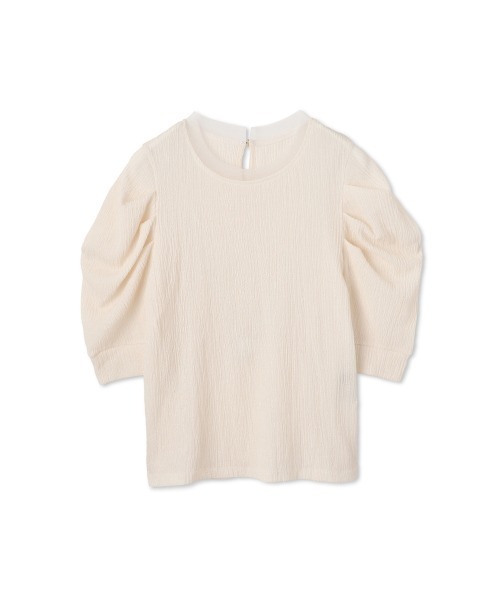 QUEENS COURT（クイーンズコート）の「サーマルカットタックスリーブトップス≪手洗い可能≫（Tシャツ/カットソー・レディース・ブラック/オフホワイト・M）」の18枚目の写真