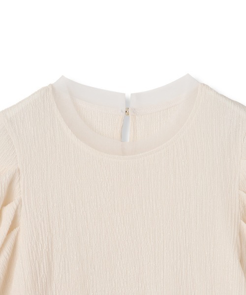 QUEENS COURT（クイーンズコート）の「サーマルカットタックスリーブトップス≪手洗い可能≫（Tシャツ/カットソー・レディース・ブラック/オフホワイト・M）」の20枚目の写真