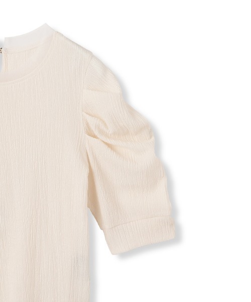 QUEENS COURT（クイーンズコート）の「サーマルカットタックスリーブトップス≪手洗い可能≫（Tシャツ/カットソー・レディース・ブラック/オフホワイト・M）」の21枚目の写真