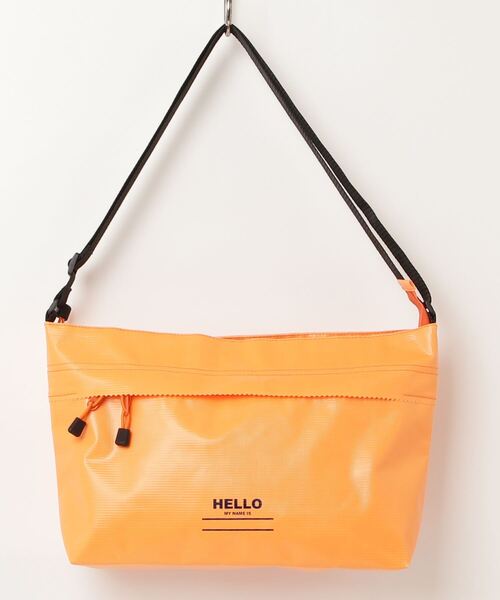 MCM★Dieter シェル メッセンジャーバッグ プリント オレンジ 1/2 HALF（ニブンノイチハーフ）の「1/2HALF TARPOLIN MESSENGER