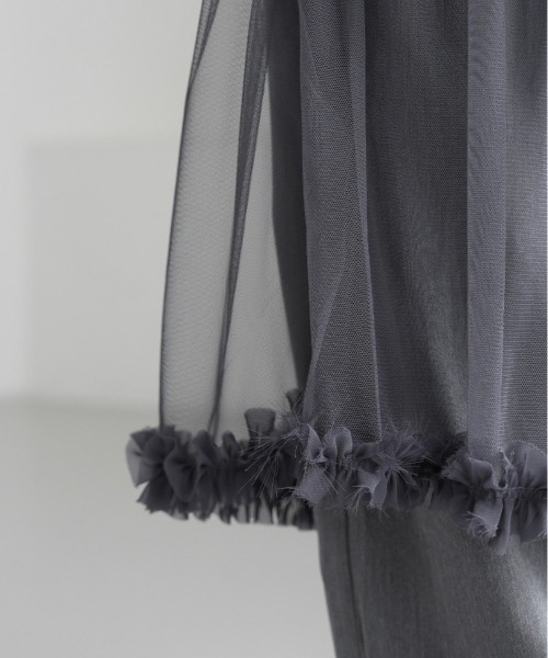 VIBGYOR（ヴィブジョー）の「【LAMPOON】チュールレイヤードスラックス（スラックス・レディース・ブラック/グレー・FREE）」の10枚目の写真