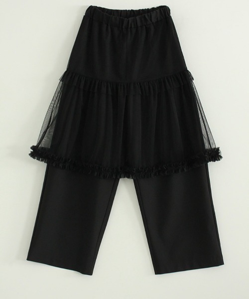 VIBGYOR（ヴィブジョー）の「【LAMPOON】チュールレイヤードスラックス（スラックス・レディース・ブラック/グレー・FREE）」の16枚目の写真