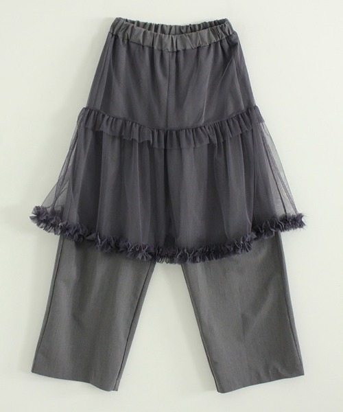 VIBGYOR（ヴィブジョー）の「【LAMPOON】チュールレイヤードスラックス（スラックス・レディース・ブラック/グレー・FREE）」の17枚目の写真