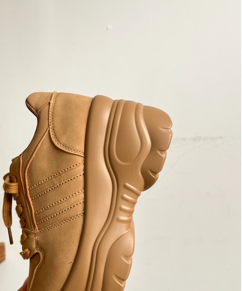 Shoes in Closet(シューズインクローゼット)の「☆かわいく盛れる +9.0㎝ 軽量 厚底 スタイルアップソール ダブルライン スニーカー 5857(スニーカー・レディース・ホワイト/ブラック/キャメル/グレー/ダークブラウン・M/S/LL/L)」の16枚目の写真