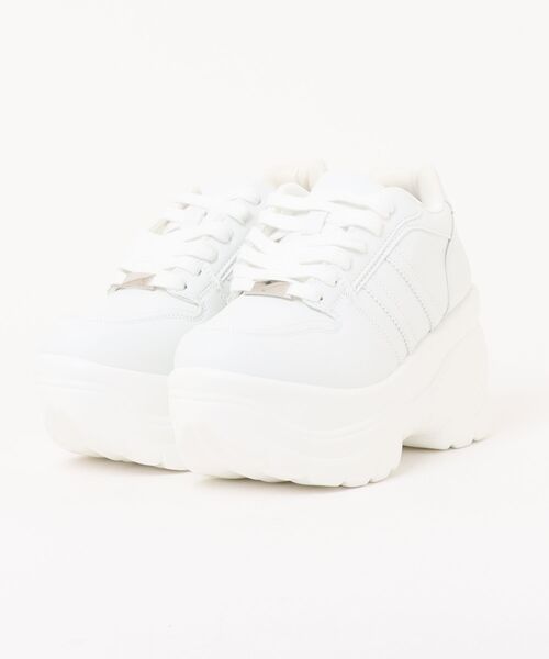 Shoes in Closet(シューズインクローゼット)の「☆かわいく盛れる +9.0㎝ 軽量 厚底 スタイルアップソール ダブルライン スニーカー 5857(スニーカー・レディース・ホワイト/ブラック/キャメル/グレー/ダークブラウン・M/S/LL/L)」の19枚目の写真