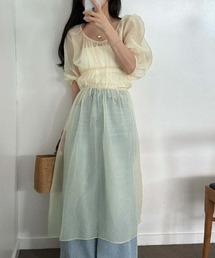 YUGA_YGMC　See-through layered dress