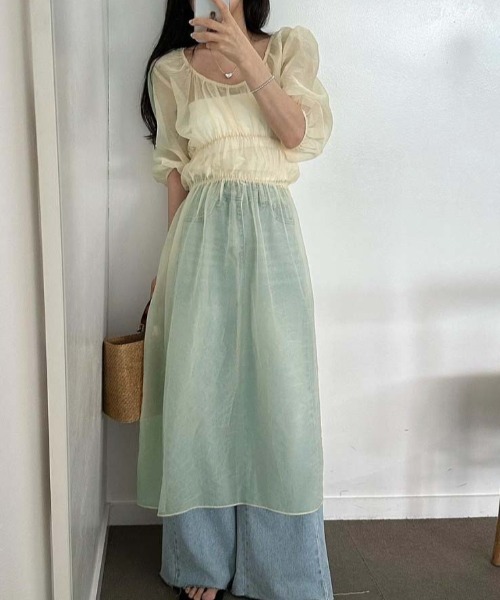 FREE STYLISTS(フリー スタイリスト)の「YUGA_YGMC See-through layered dress(ワンピース・レディース・ホワイト/オフホワイト・FREE)」の8枚目の写真