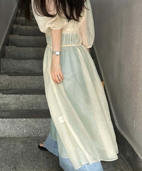 FREE STYLISTS(フリー スタイリスト)の「YUGA_YGMC See-through layered dress(ワンピース・レディース・ホワイト/オフホワイト・FREE)」の9枚目の写真