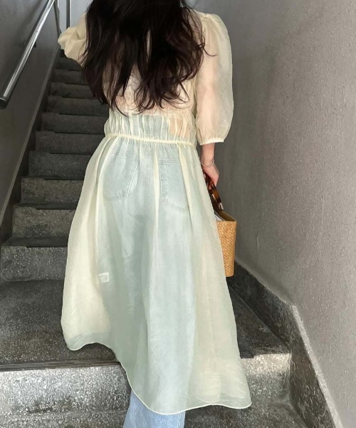 FREE STYLISTS(フリー スタイリスト)の「YUGA_YGMC See-through layered dress(ワンピース・レディース・ホワイト/オフホワイト・FREE)」の10枚目の写真