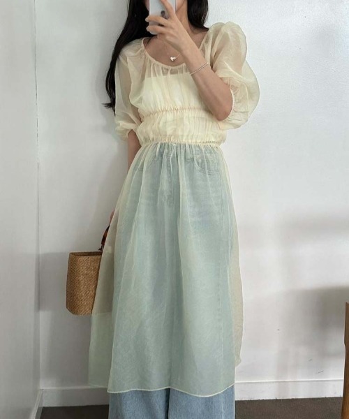 FREE STYLISTS(フリー スタイリスト)の「YUGA_YGMC See-through layered dress(ワンピース・レディース・ホワイト/オフホワイト・FREE)」の6枚目の写真