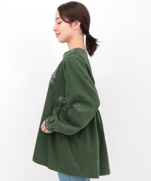 チチカカ（チチカカ）の「Rico ペイズリー刺繍コーデュロイプルオーバー（シャツ/ブラウス・レディース・ブラック/マスタード/グリーン・FREE）」の12枚目の写真