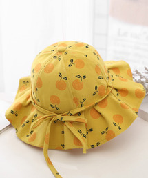 DAY CLOSET（デイ クローゼット）の「キッズ フルーツ柄キャンディフリルリボンバケットハット（ハット）」