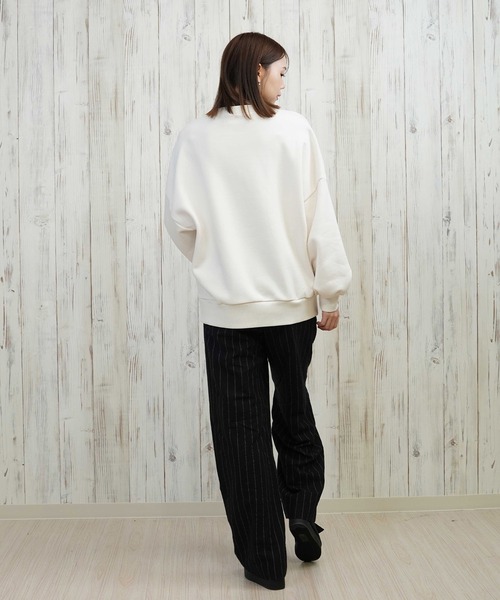 adidas(アディダス)の「adidas/アディダス 裏起毛/クルーネック/スウェット TA374(スウェット・レディース・ネイビー/ホワイト/ヘザーグレー・M/L)」の20枚目の写真