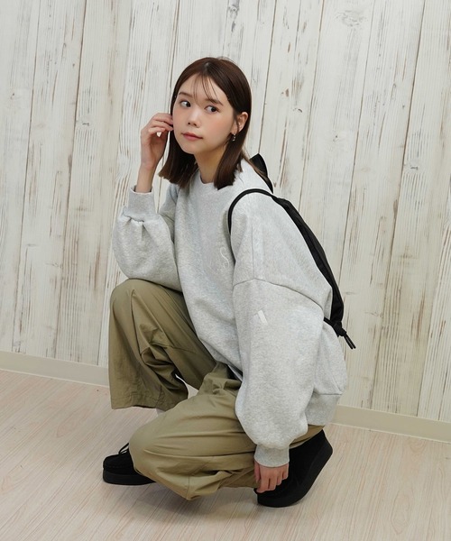 adidas(アディダス)の「adidas/アディダス 裏起毛/クルーネック/スウェット TA374(スウェット・レディース・ネイビー/ホワイト/ヘザーグレー・M/L)」の21枚目の写真