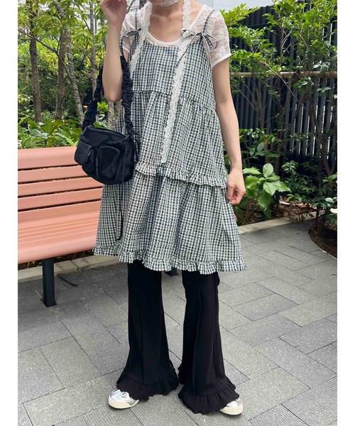 WC（ダブル シー）の「《大好評につき再販★》フリルフレアパンツ（その他パンツ・レディース・ピンク/グレー/ブラック・FREE）」の5枚目の写真