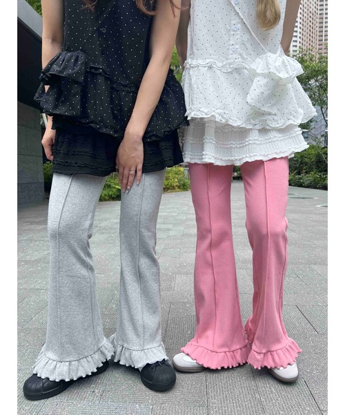 WC（ダブル シー）の「《大好評につき再販★》フリルフレアパンツ（その他パンツ・レディース・ピンク/グレー/ブラック・FREE）」の14枚目の写真