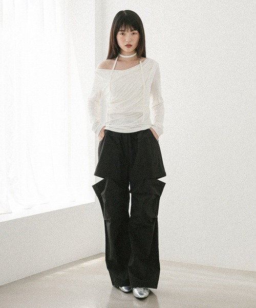 Heather（ヘザー）の「サイドZIPデザインパンツ　575279（カーゴパンツ・レディース・グレー/ベージュ/ブラック・FREE）」の21枚目の写真