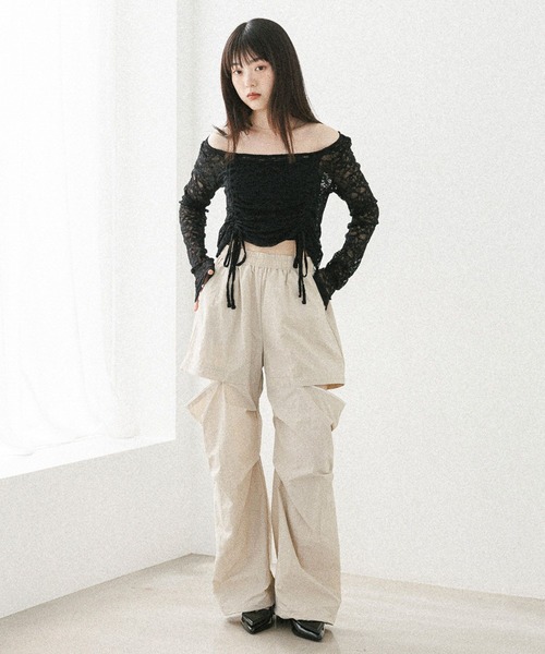 パンツ gadidanoniem HEATHER black セール】サイドZIPデザインパンツ 575279（カーゴパンツ