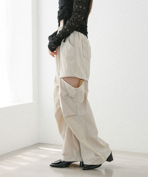 Heather（ヘザー）の「サイドZIPデザインパンツ　575279（カーゴパンツ・レディース・グレー/ベージュ/ブラック・FREE）」の12枚目の写真