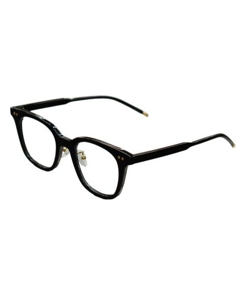 Chikashitsu +（チカシツプラス）の「【Chikashitsu +】pointed boston eyeglasses / 【チカシツプラス】ポインティドボストンアイグラス（メガネ・メンズ・ブラック・ONE SIZE）」の4枚目の写真