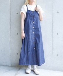 SWITCH BY ARCH（スイッチバイアーチ）の「【ARC】【SWITCH by ARCH】サイド スリット ボタン キャミ ワンピース（ワンピース）」