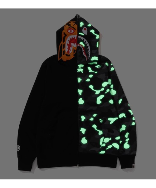 A BATHING APE BAPE TIGER 原宿限定　シャークパーカー　M CITY CAMO TIGER SHARK FULL ZIP HOODIE（パーカー）｜A BATHING