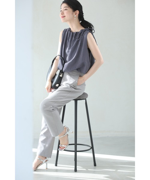 cawaii(カワイイ)の「ギャザーネックのバルーンシルエットカットソートップス(Tシャツ/カットソー・レディース・ネイビー・FREE)」の8枚目の写真