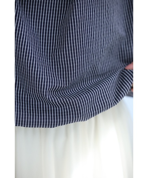 cawaii(カワイイ)の「ギャザーネックのバルーンシルエットカットソートップス(Tシャツ/カットソー・レディース・ネイビー・FREE)」の16枚目の写真