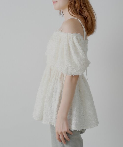 Chico（チコ）の「フェザーペプラムブラウス（シャツ/ブラウス）」 - WEAR