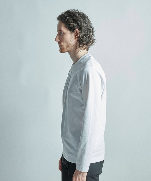 MEN'S BIGI（メンズビギ）の「【ACTIVE TAILOR/アクティブテイラー】シルケットスムースクルーネック長袖Tシャツ（Tシャツ/カットソー・メンズ・ブラウン/ホワイト/ブルー/ブラック・03/02/05/04/01）」の16枚目の写真