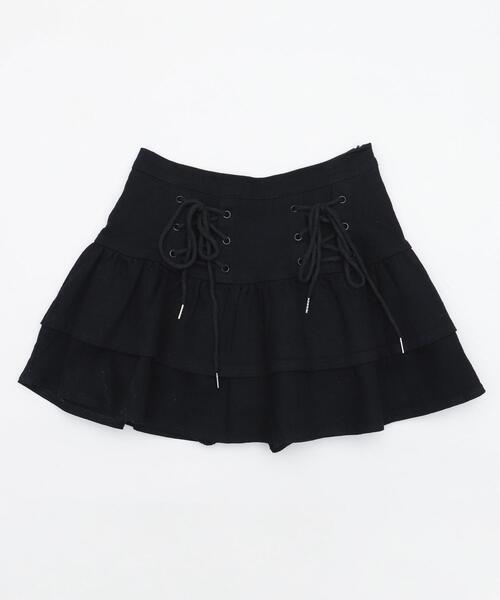 dispark（ディスパーク）の「DISPARK/レースアップティアードミニスカパン（デニムスカート・レディース・ブラック/ライトインディゴブルー・MEDIUM/SMALL）」の15枚目の写真