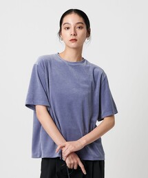 Tシャツ/カットソー（パープル/紫色系・ボーダー柄