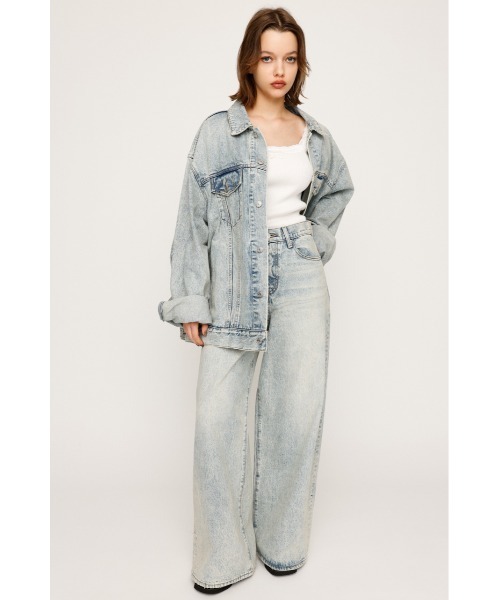 SLY（スライ）の「WIDE LEG PT-C ワイドレッグ パンツ シー 秋服（デニムパンツ・レディース・ライトブルー・0/1/2）」の10枚目の写真