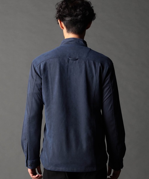 NICOLE CLUB FOR MEN（ニコルクラブフォーメン）の「起毛ポンチスタンドカラーシャツ（シャツ/ブラウス・メンズ・カーキ/ライトグレー/ネイビー・X-LARGE/LARGE/MEDIUM）」の5枚目の写真