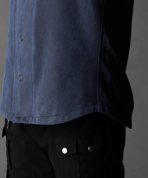 NICOLE CLUB FOR MEN（ニコルクラブフォーメン）の「起毛ポンチスタンドカラーシャツ（シャツ/ブラウス・メンズ・カーキ/ライトグレー/ネイビー・X-LARGE/LARGE/MEDIUM）」の11枚目の写真