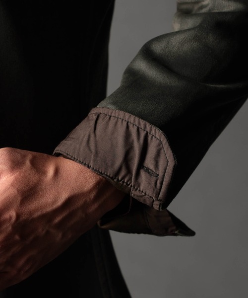 NICOLE CLUB FOR MEN（ニコルクラブフォーメン）の「起毛ポンチスタンドカラーシャツ（シャツ/ブラウス・メンズ・カーキ/ライトグレー/ネイビー・X-LARGE/LARGE/MEDIUM）」の8枚目の写真