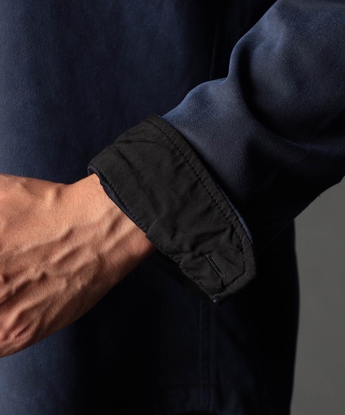 NICOLE CLUB FOR MEN（ニコルクラブフォーメン）の「起毛ポンチスタンドカラーシャツ（シャツ/ブラウス・メンズ・カーキ/ライトグレー/ネイビー・X-LARGE/LARGE/MEDIUM）」の16枚目の写真