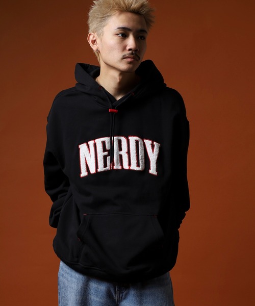 NERDY（ノルディ）の「ブークレロゴプルオーバーフーディー（パーカー・メンズ・ベージュ/ブラック/ネイビー・M/L/S/LL）」の13枚目の写真