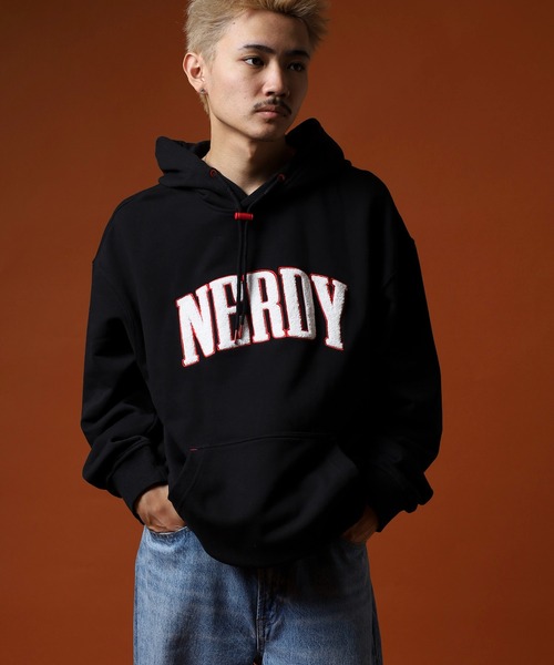 NERDY（ノルディ）の「ブークレロゴプルオーバーフーディー（パーカー・メンズ・ベージュ/ブラック/ネイビー・M/L/S/LL）」の15枚目の写真