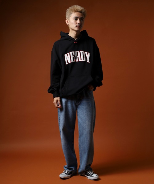 NERDY（ノルディ）の「ブークレロゴプルオーバーフーディー（パーカー・メンズ・ベージュ/ブラック/ネイビー・M/L/S/LL）」の17枚目の写真