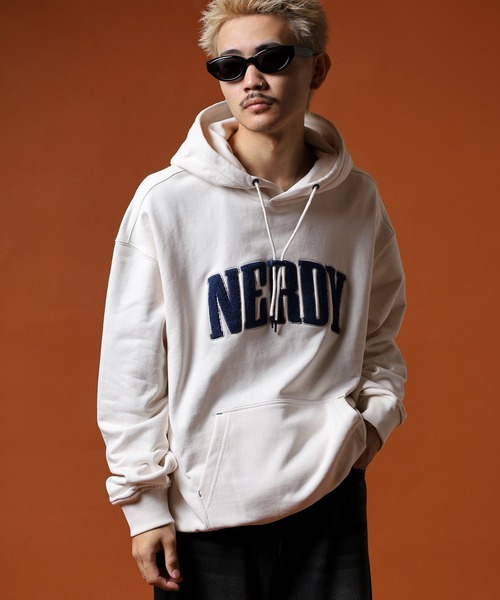 NERDY（ノルディ）の「ブークレロゴプルオーバーフーディー（パーカー・メンズ・ベージュ/ブラック/ネイビー・M/L/S/LL）」の19枚目の写真