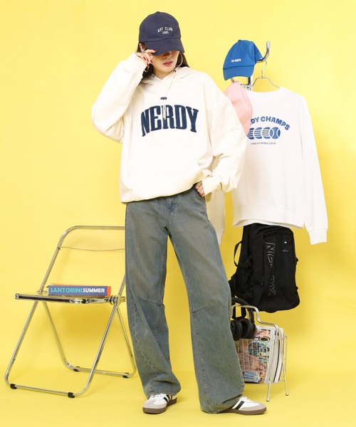 NERDY（ノルディ）の「ブークレロゴプルオーバーフーディー（パーカー・メンズ・ベージュ/ブラック/ネイビー・M/L/S/LL）」の7枚目の写真