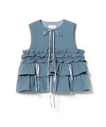CAROLINA GLASER | リボン キルティングベスト(ベスト)