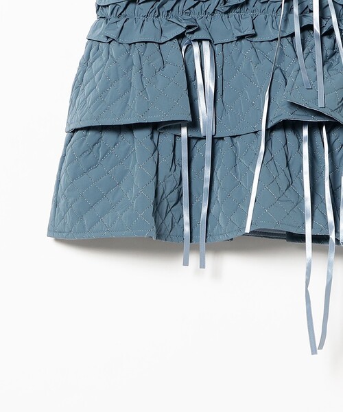 CAROLINA GLASER（カロリナ グレイサー）の「リボン キルティングベスト（ベスト・レディース・ブラック/ブルー系その他・ONE SIZE）」の7枚目の写真