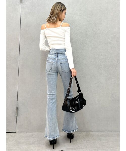 GYDA（ジェイダ）の「カシュクールデザインオフショルトップス（Tシャツ/カットソー・レディース・オフホワイト/ブラック/レッド・FREE）」の14枚目の写真